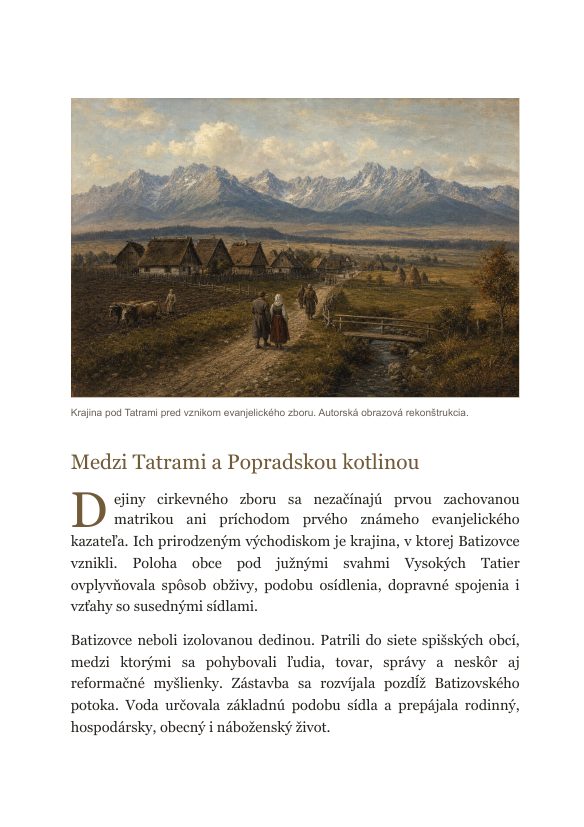 Krajina pred vznikom evanjelického zboru